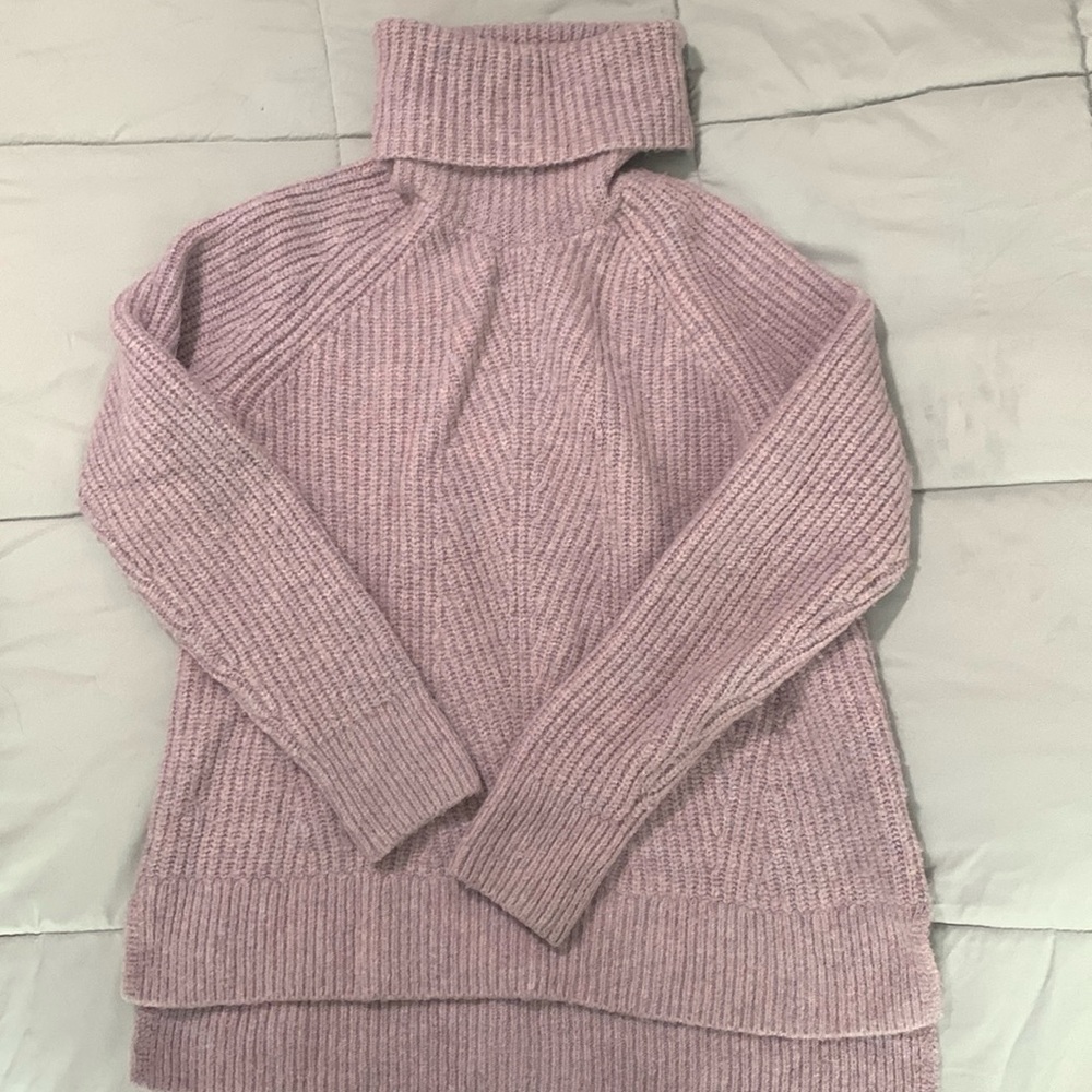 Madewell Purple Wool Turtleneck Sweater - Women’s Small, Cozy Winter Style
